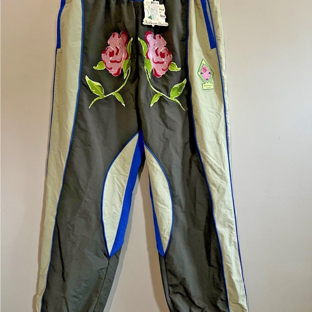 KIDSUPER BROOKLYN BOTANICS NYLON TRACKSUIT BOTTOMS - Picture 6 of 9